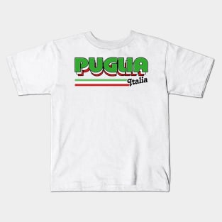 Puglia, Italia /// Retro Typography Design Kids T-Shirt